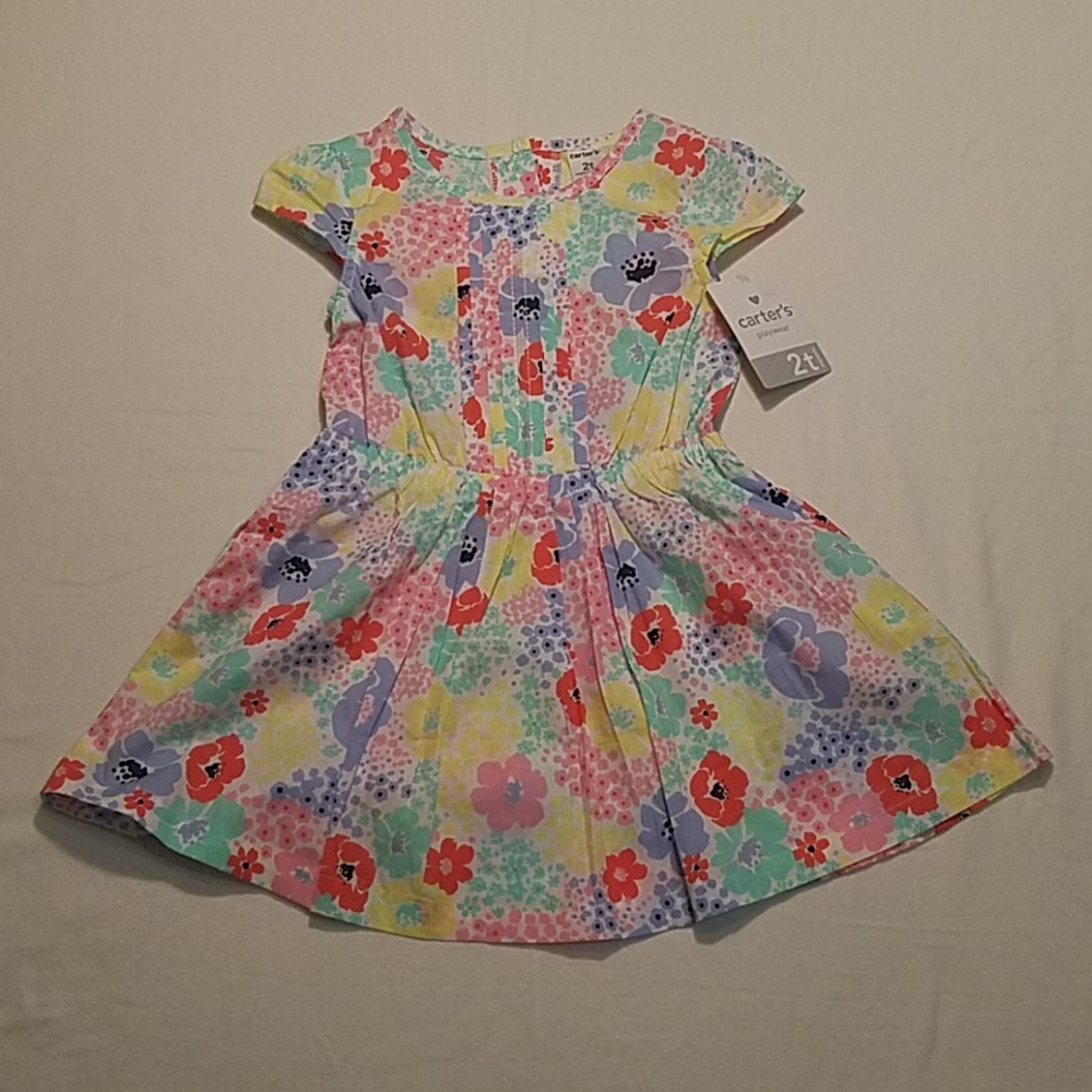 Carter's Pastel Floral Print Dress 2T Toddler